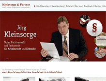 Tablet Screenshot of kleinsorge-partner.de